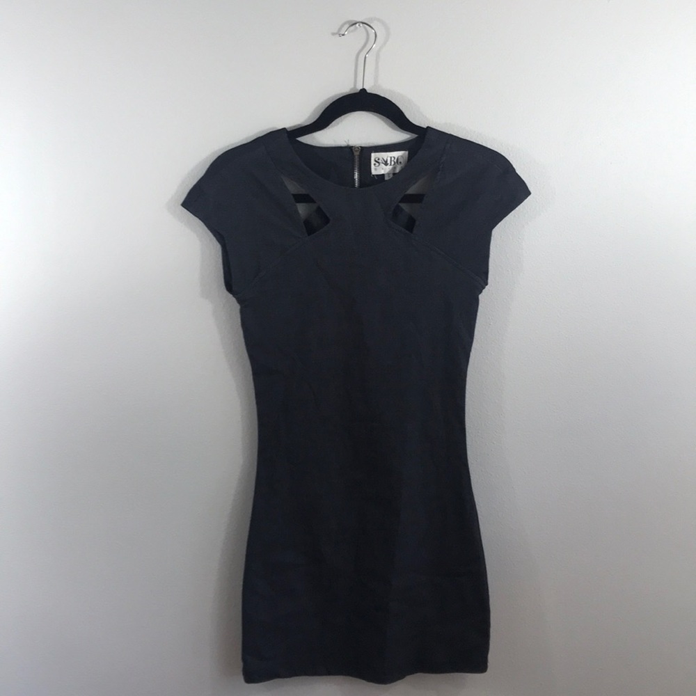 COPY - SABO SKIRT Denim bodycon cutout Dress Small